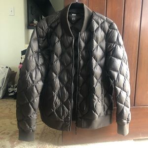 UNIQLO green bomber jacket puffer (women’s L)